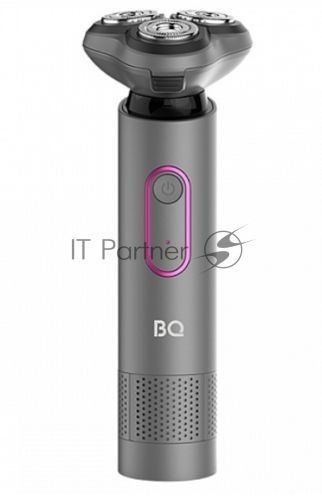 Бритва электрическая BQ SV1008 Gray-Pink. Мощность 5 Вт/Время зарядки 90 минут/Время беспроводной работы 90 минут/Влагозащита IPX6/Электропитание 110-240 В, 50-60 Гц/Ротационная головка бритвы/Мощный мотор/Индикатор заряда батареи/Портативная база для под