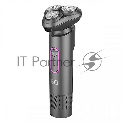 Бритва электрическая BQ SV1008 Gray-Pink. Мощность 5 Вт/Время зарядки 90 минут/Время беспроводной работы 90 минут/Влагозащита IPX6/Электропитание 110-240 В, 50-60 Гц/Ротационная головка бритвы/Мощный мотор/Индикатор заряда батареи/Портативная база для под