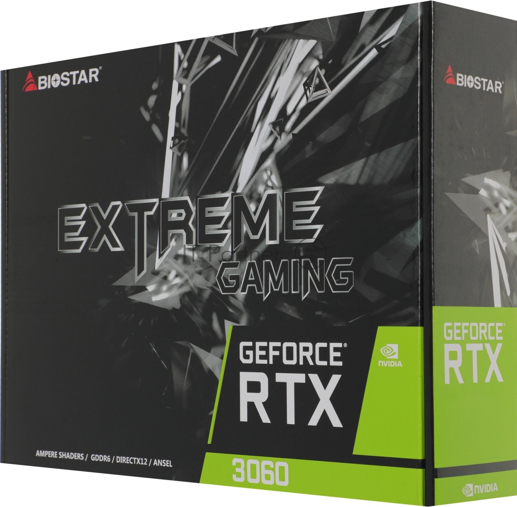 Видеокарта Biostar PCI-E RTX3060-12GB NVIDIA GeForce RTX 3060 12Gb 128bit GDDR6 1320/15000 HDMIx1 DPx3 HDCP Ret