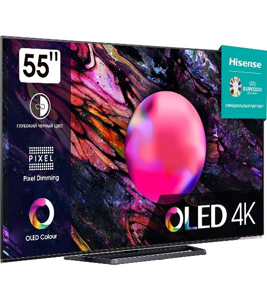 Телевизор Hisense 55" 55A85K черный OLED UHD 120Hz Vidaa