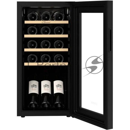 Винный шкаф Libhof GM-15 черный, 40 л, 1 отсек, 15 бут., класс A