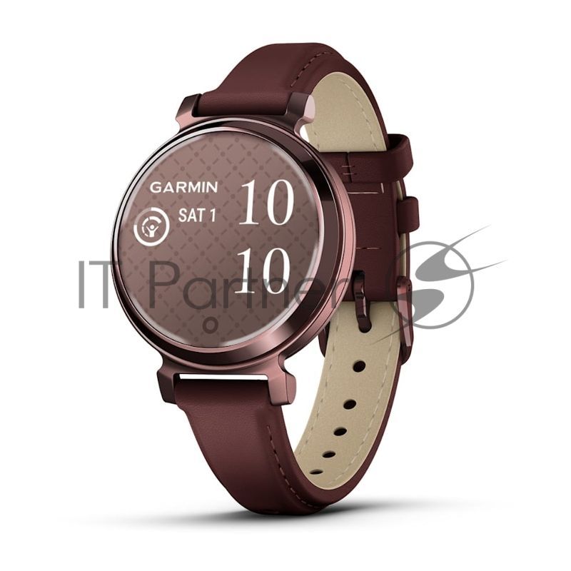 Смарт-часы Garmin Lily 2 Classic темно-бронзовый, ежевичный кожаный ремешок 35,4мм