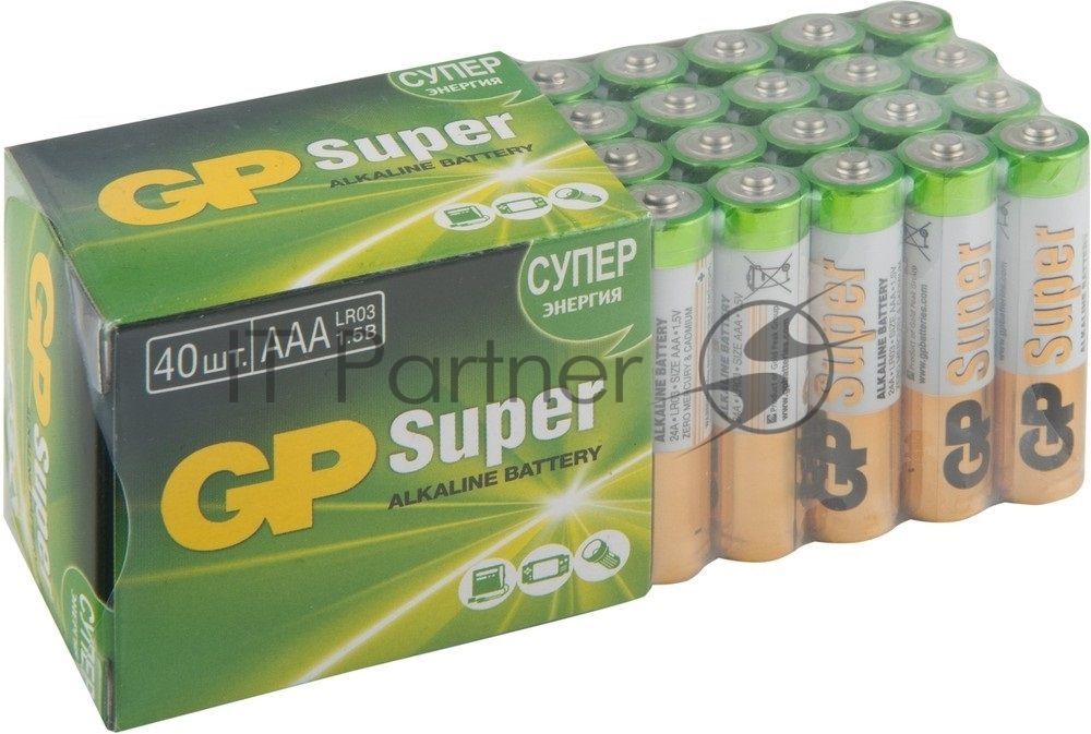 Батарея GP Super Alkaline 24A LR03 AAA (40шт)