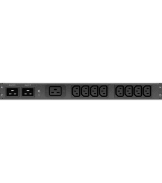 Стоечный автоматический переключатель ввода резерва APC Rack ATS, 230V, 16A, C20 in, (8) C13 (1) C19 out