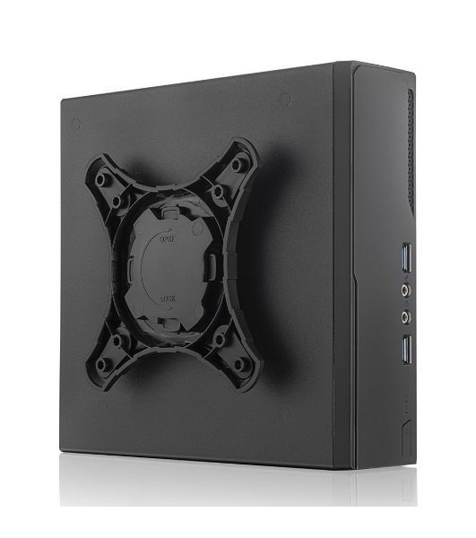 Корпус Foxline FL-L01-AD120-D65, USFF Desktop, чёрный, БП 120 Вт (внешний адаптер)