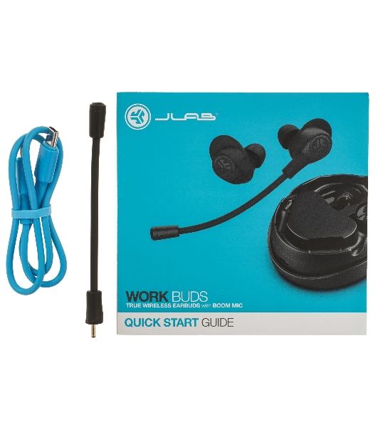 Наушники TWS JLab Work Buds Black, внутриканальные, Bluetooth, до 10 ч
