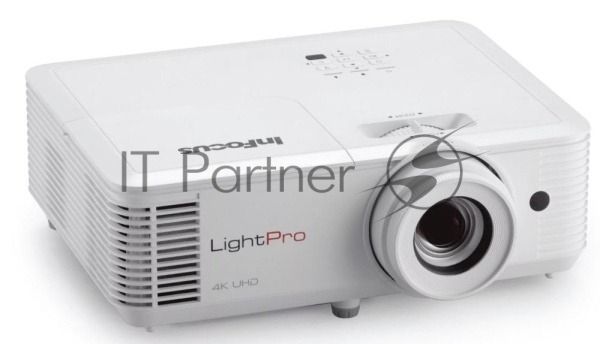 Проектор InFocus IN0061SL DLP, 4000 lm, 4K UHD (3840 x 2160),1000 000:1, 1.211.59:1, 2xHDMI 2.0, VGA in, 3.5mm in/out, S/PDIF, USB-A (питание), RS232, лампа 15 000ч.(ECO mode), 10W, 27дБ, 3,2 кг, БЕЛЫЙ