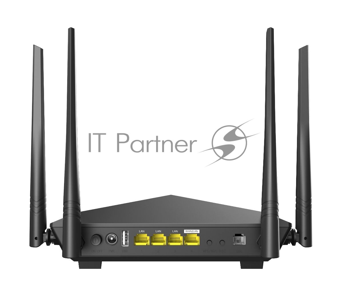 Двухдиапазонный Wi-Fi гигабитный VDSL/ADSL модем-маршрутизатор AX1500, 2,4/5 ГГц, до 1501 Мбит/с Tenda V15