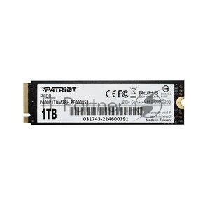 Накопитель SSD Patriot P400 Lite 1Tb M.2 2280 NVMe PCle 4.0 x4 R3500/W2700 TbW 560Tb 3D NAND with HS