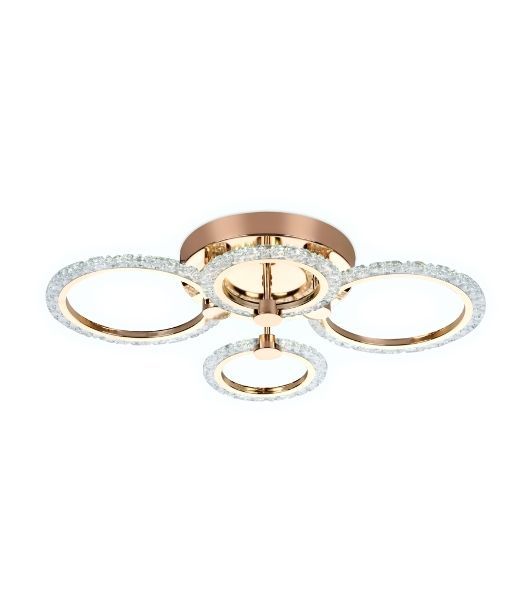 Потолочный светодиодный светильник FA416/2+2 GD золото 60W 640*460*120 (ПДУ РАДИО 2.4G)