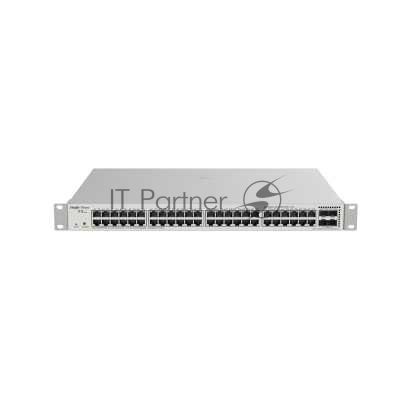 Коммутатор Ruijie Reyee RG-NBS3100-48GT4SFP-P-V2, 48×1 Гбит/с PoE + 4×1 Гбит/с SFP Uplink, управляемый