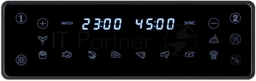 Аэрофритюрница Steba HF 9501 DUO черный, 2400 Вт, 9,5 л, сенсор, 10 программ