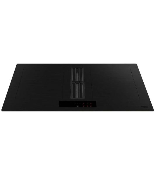 Варочная поверхность со встроенной вытяжкой Smeg HOBD382MB2, 83 см, индукция, слайдерное управление, 4 зоны нагрева, 9 уровней мощности, автоматическое определение посуды, таймер, быстрый старт, индикация остаточного тепла, 650 м3/ч, 8 скоростей + 2 интен