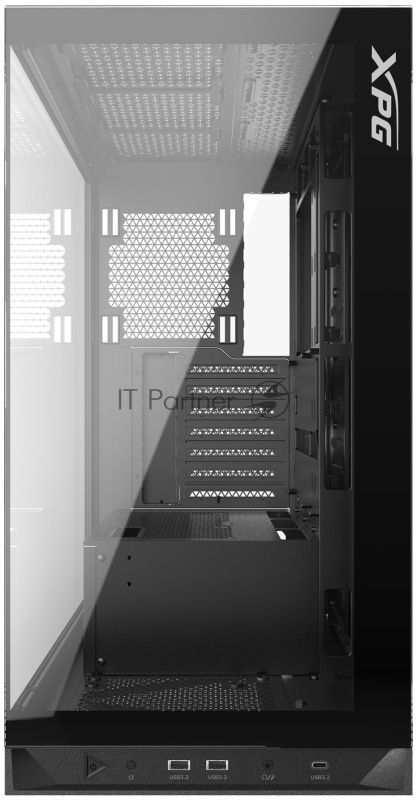 Компьютерный корпус XPG INVADER X черный (INVADERXMTWOF-BKCWW) Mid-Tower, Micro-ATX, Mini-ITX, Standard-ATX, USB 3.2 Gen2 Type-A, USB 3.2 Gen2 Type-C