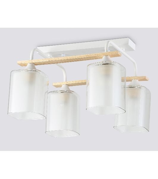 Светильник Ambrella light TR3033246/4 WH/WD белый/дерево E27/4 max 60W 340*340*245