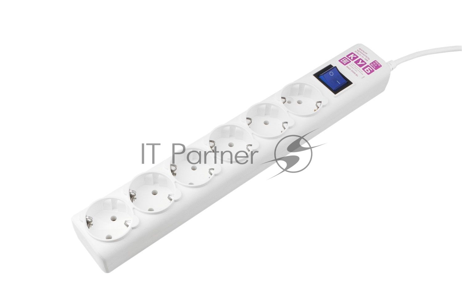 Сетевой фильтр-удлинитель PC бел 5м 6р, 16А, (3*1,5) SPG6-A5