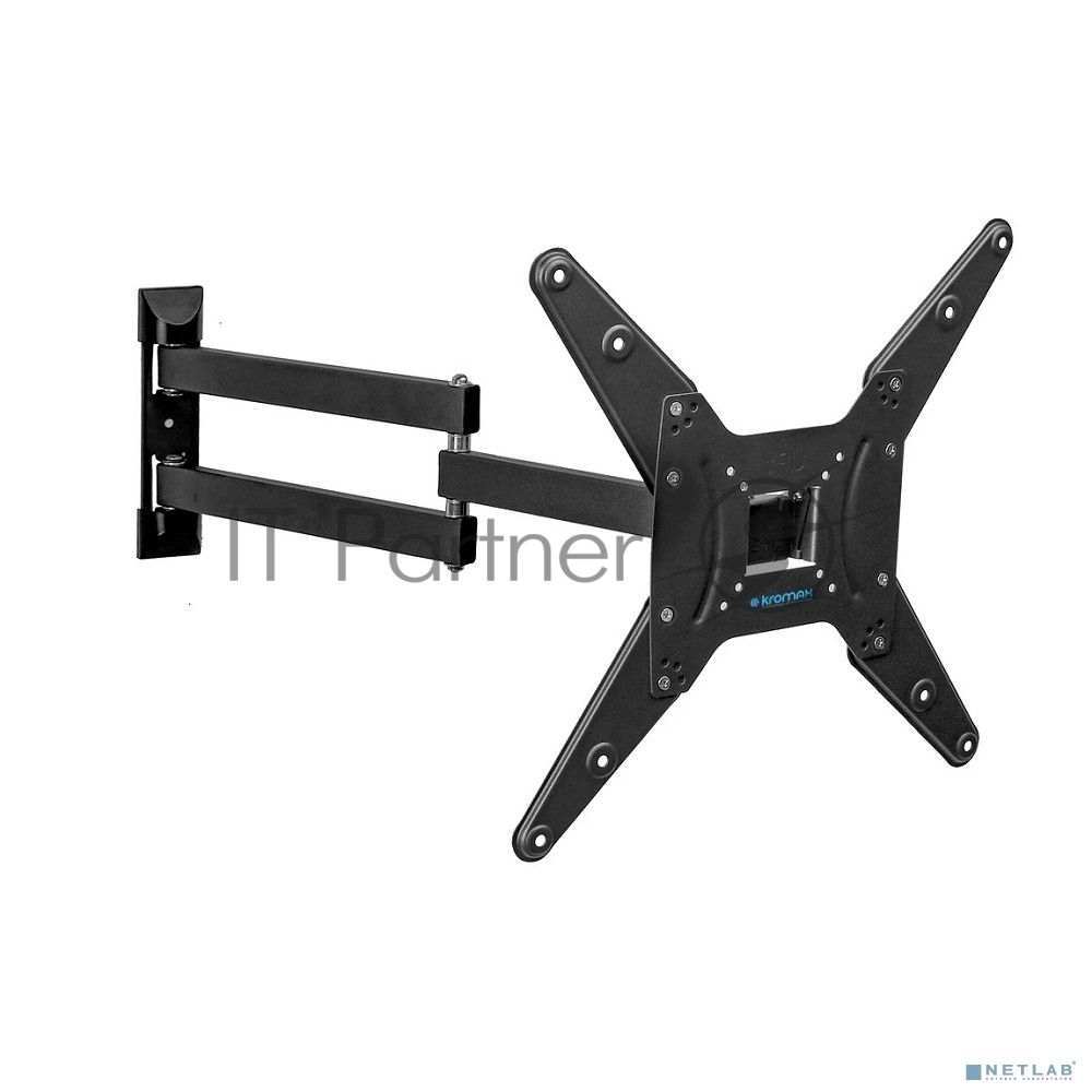 Кронштейн для телевизора Kromax OPTIMA-410 g/t 4 шт/уп. Кр. стал. наст. для TV 14"-65", max 30 кг. 4 ст св., нак. +5-12°, пов. ±90°, от ст. 62-690 мм, max VESA 400x400 мм.