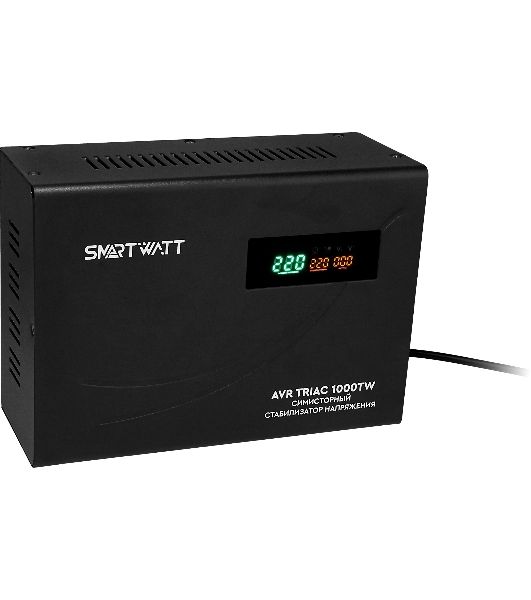 Стабилизатор напряжения Smartwatt AVR Triac 1000TW 1000ВА черный
