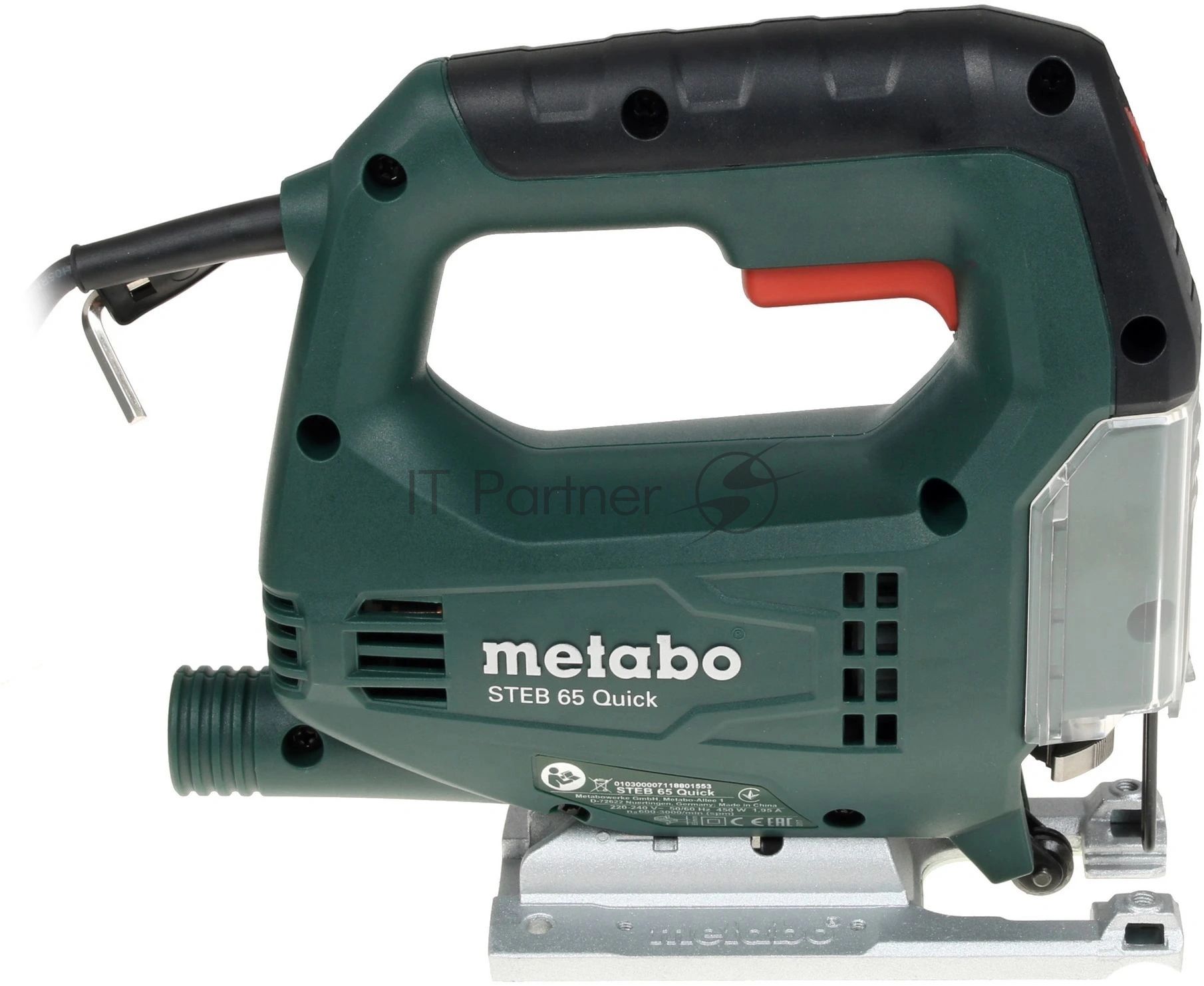Лобзик электрический Metabo STEB 65 Quick 601030500 Лобзик 450вт,600-3100/м,мтн,кейс, вес 1.9кг
