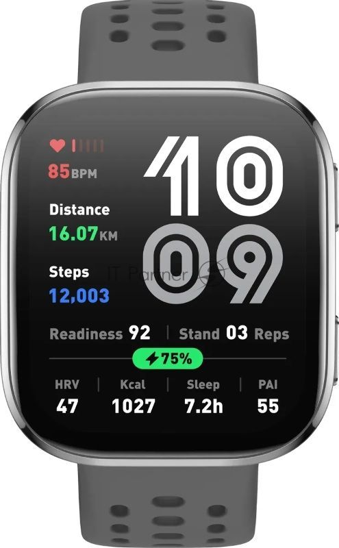 Умные часы Amazfit Bip 6 A2435 1.97" TFT корп.угольно-серый рем.серый разм.брасл.:135-195мм (1747005)