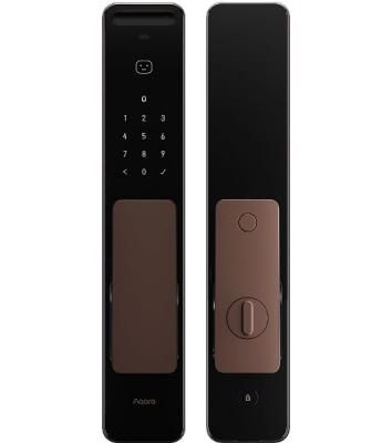 Умный замок Aqara ML-D01D врезной разбл.отпеч.паль./код/пар/NFC/прил/мех.кл 5000mAh бронзовый/черный