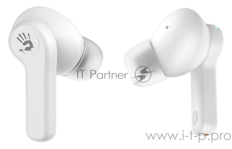 Наушники TWS A4Tech Bloody M30 белый, внутриканальные, Bluetooth, до 22 ч