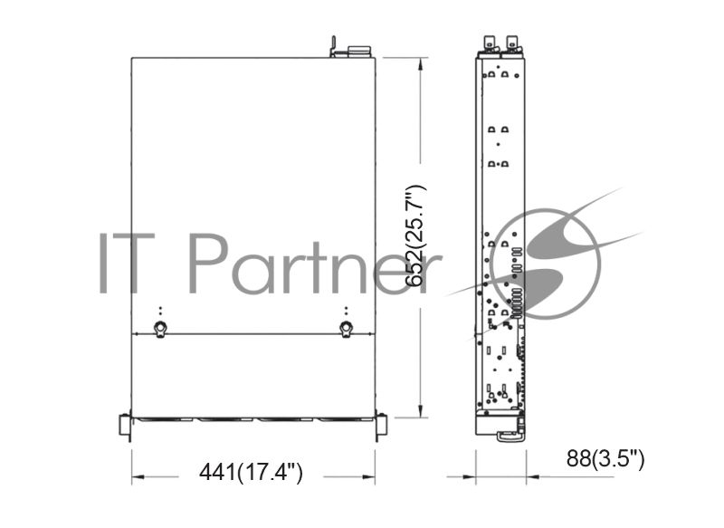 Серверный корпус Ablecom 2U CS-R29-04P E-ATX, ATX, Micro-ATX, Mini-ITX MBs; 12 x 3.5'' hs + 2 x 2.5'' hs rear; 800 Wt CRPS(1+1); no rails