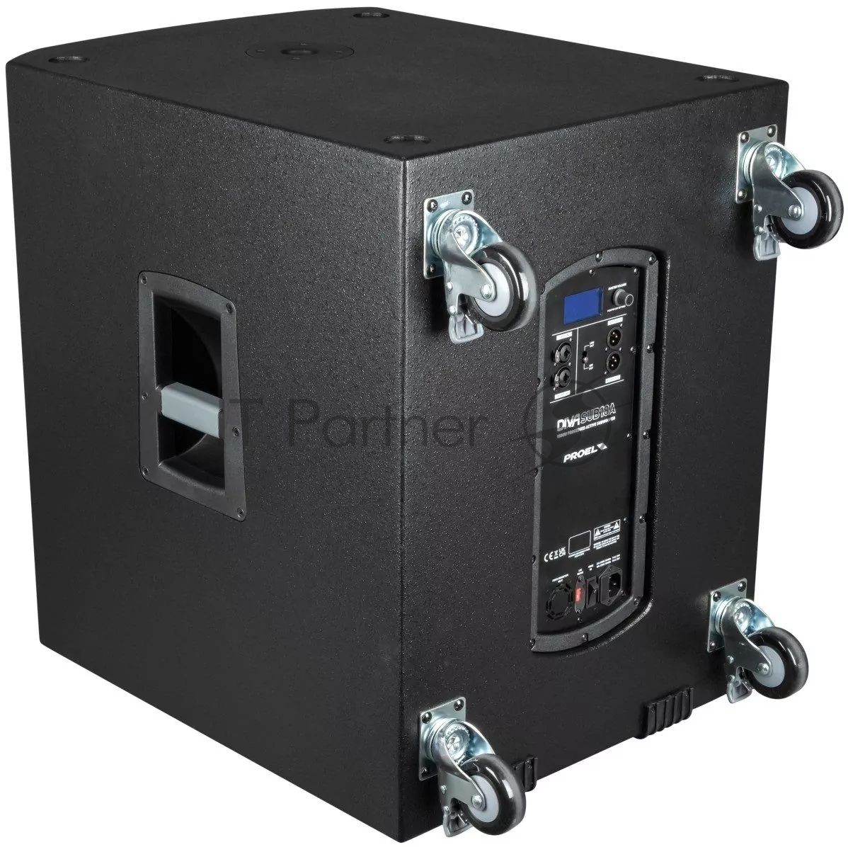 Активный сабвуфер PROEL [DIVASUB18A] НЧ динамик 18", встроенный DSP, LCD дисплей, АЧХ 35-160 Гц, мощность пик. 1500 Вт, мощность номин. 750 Вт, макс. SPL 132 дБ, 2x Combo XLR/TRS входа, 2x XLR выхода, материал корпуса фанера, ручки для переноски 2 шт.