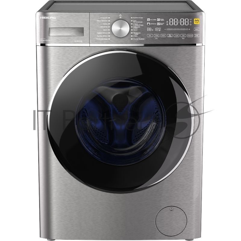 Стирально-сушильная машина HIBERG i-DDQ8 - 10614 Ss серый металлик, загр. фронтальная макс.: 10,5 кг 1400 об/мин класс: А+++