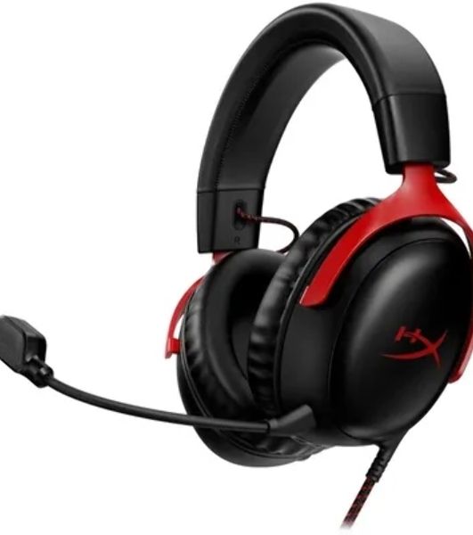Гарнитура HyperX Cloud III чёрный-красный, проводная, 3.5 мм