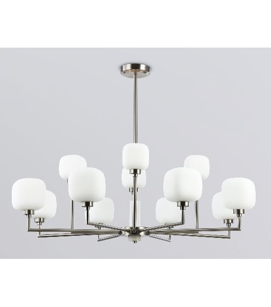 Люстра Ambrella light LH53005/12 SN/FR сатин никель/белый матовый G9*12 max 40W D910*680