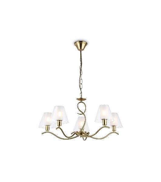 Люстра Ambrella light LH57091/5 BS/FR латунь/белый матовый E14/5 max 40W D690*790