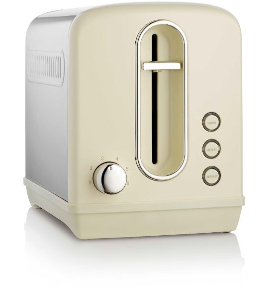 Тостер Gorenje T1100CLI бежевый/серебристый, 950 Вт, 2 слота
