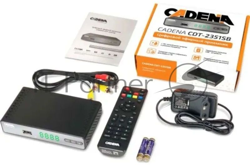 Приставка для цифрового ТВ Cadena CDT-2351SB черный, DVB-T2, DVB-T, HDMI, USB 2.0