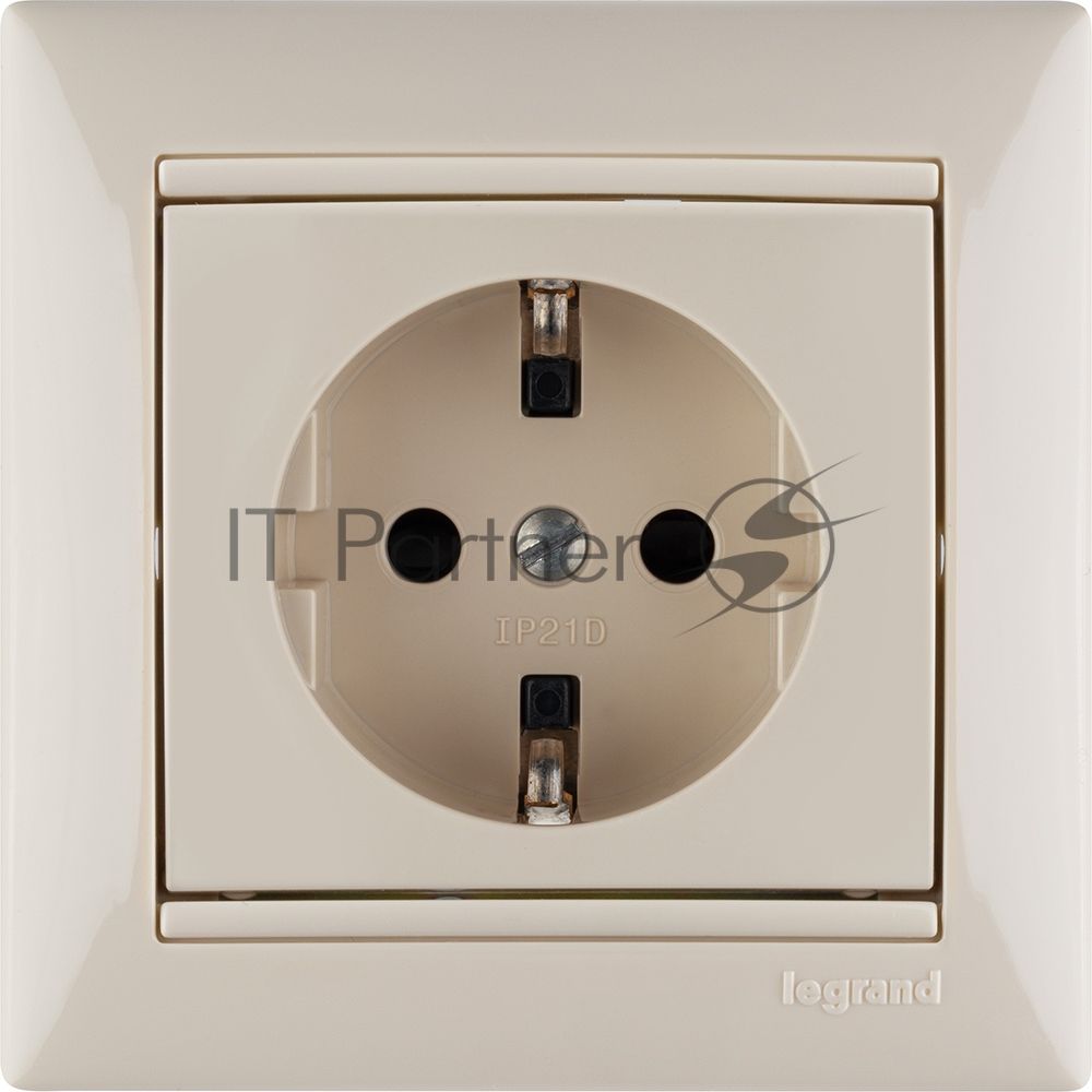 Розетка Legrand 774321 2К+3 со шторками, слон. кость Valena