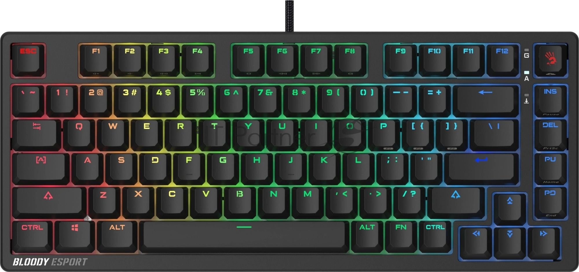 Клавиатура A4Tech Bloody MS76 проводная, USB Type-A, черный
