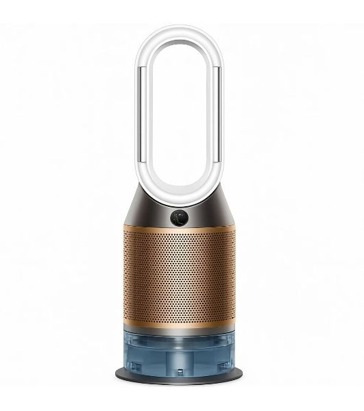 Очиститель-увлажнитель воздуха Dyson PH05 545007-01 белый/золотистый, 40 м², 5 л, HEPA H13, угольный фильтр, SCO-катализатор, УФ-стерилизация воды, управление со смартфона, датчики качества воздуха, 6 режимов работы