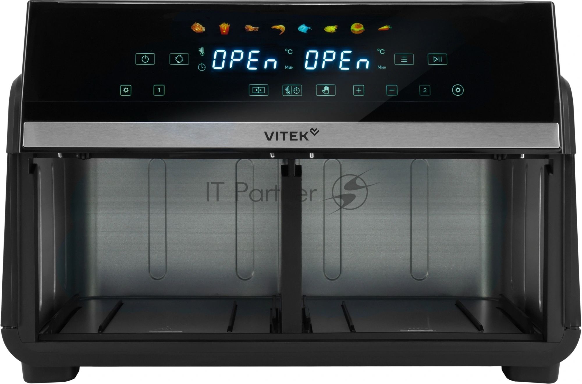 Аэрогриль Vitek VT-AF1001 черный, 2400 Вт, 10 л, сенсор, 8 программ