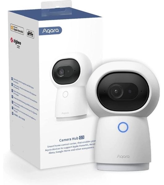 Камера AQARA Camera Hub G3/Камера+ управления/Управление жестами/Камера 360/2K 2304х1296p/Протокол связи:Zigbee/WiFi/Питание:USB-C/белый CH-H03