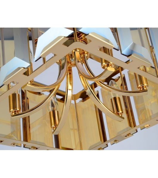 Светильник Ambrella light TR5149 GD/TI золото/янтарь E14/6 max 40W 500*500*1000