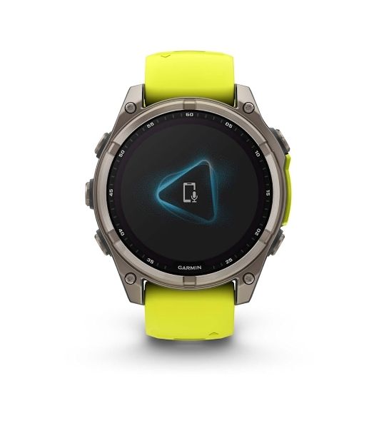 Умные часы Garmin Fenix 8, 1.6" AMOLED, Wi-Fi, Bluetooth, NFC, 100м, серебристый / желтый