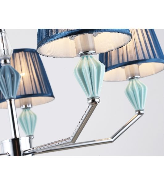 Люстра Ambrella light LH75061/5 CH/DB хром/темно синий E14/5 max 40W D690*810