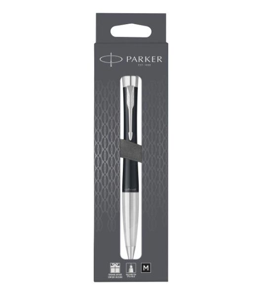 Ручка шариковая Parker Urban Core (CW2150858) Muted Black CT, M, черные чернила, подарочная коробка с европодвесом
