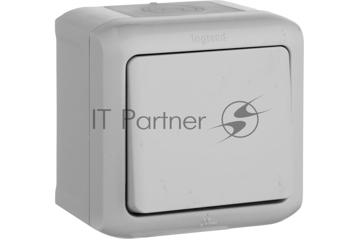 Выключатель одноклавишный Quteo IP44 (Серый) Legrand 782330
