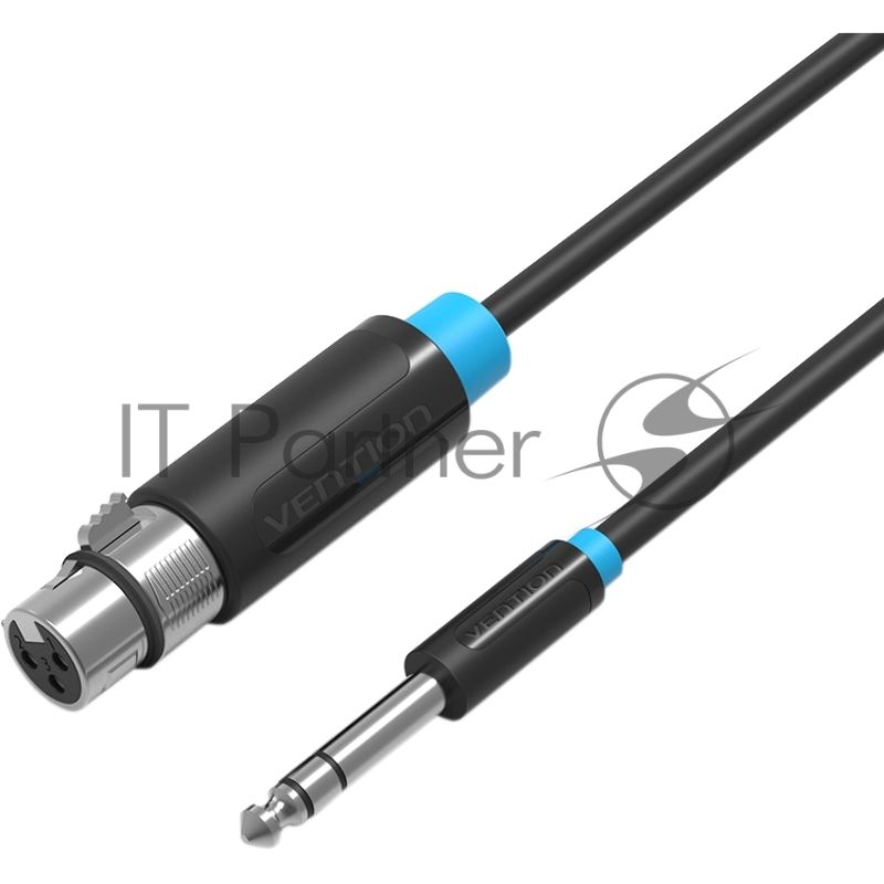 Кабель Vention аудио Jack 6.5 M/XLR F - 3м