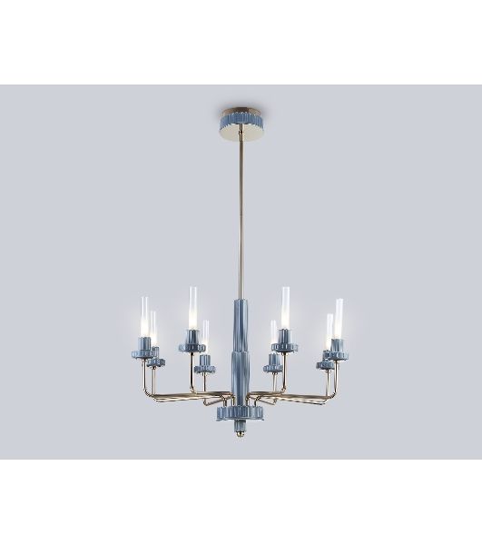 Люстра Ambrella light LH53126/8 GD/WH/GB золото/белый/серо-синий 13W 3000K D720*1120