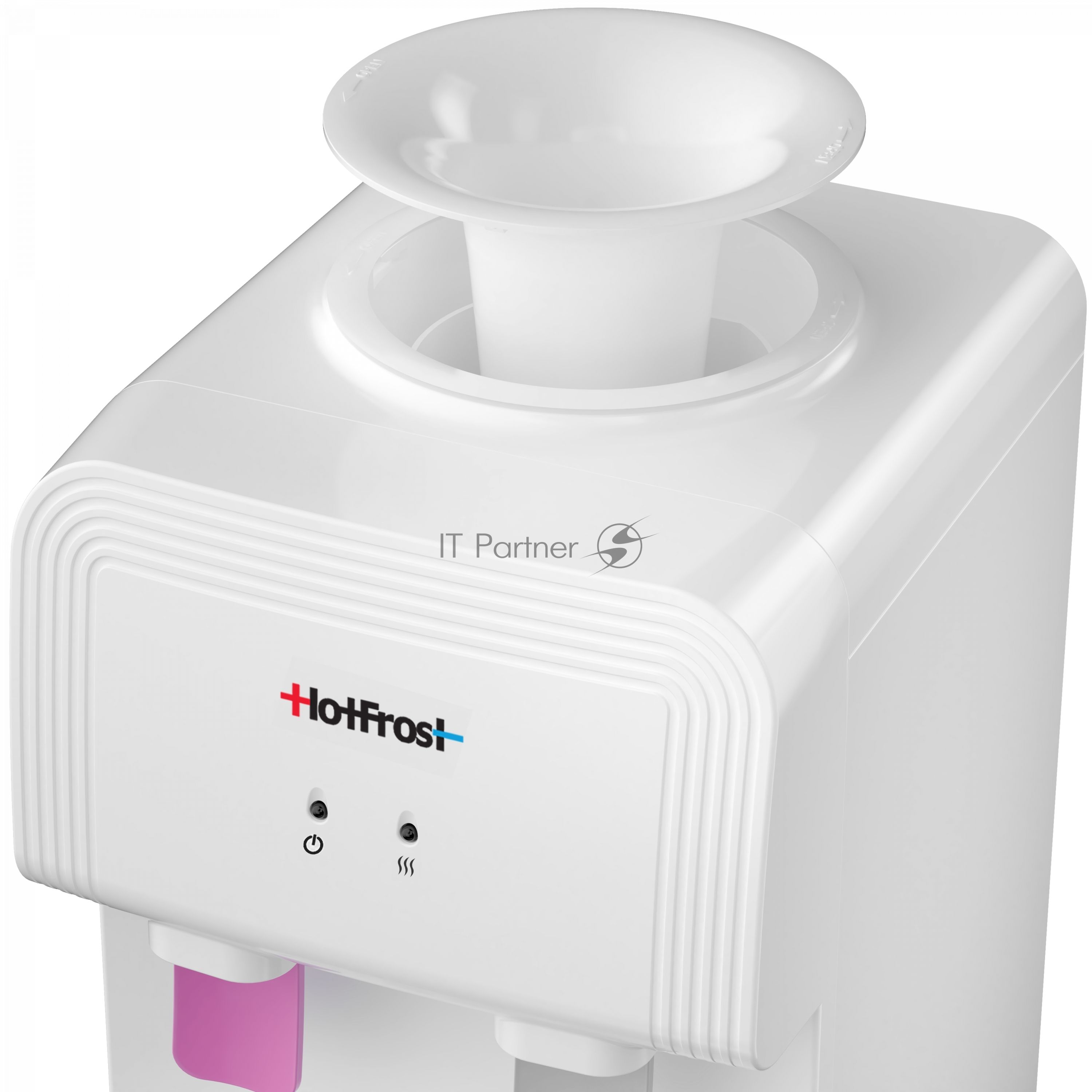Кулер для воды Hotfrost D70F, верхняя загрузка, нагрев 90 °С, без охлаждения, белый