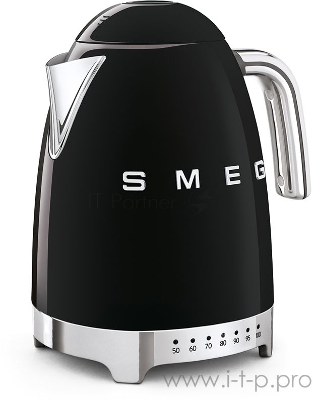 Чайники SMEG Чайники SMEG/ Стиль 50-х г., чайник электрический, 1.7 л, 2400 Вт, корпус из нержавеющей стали, черный