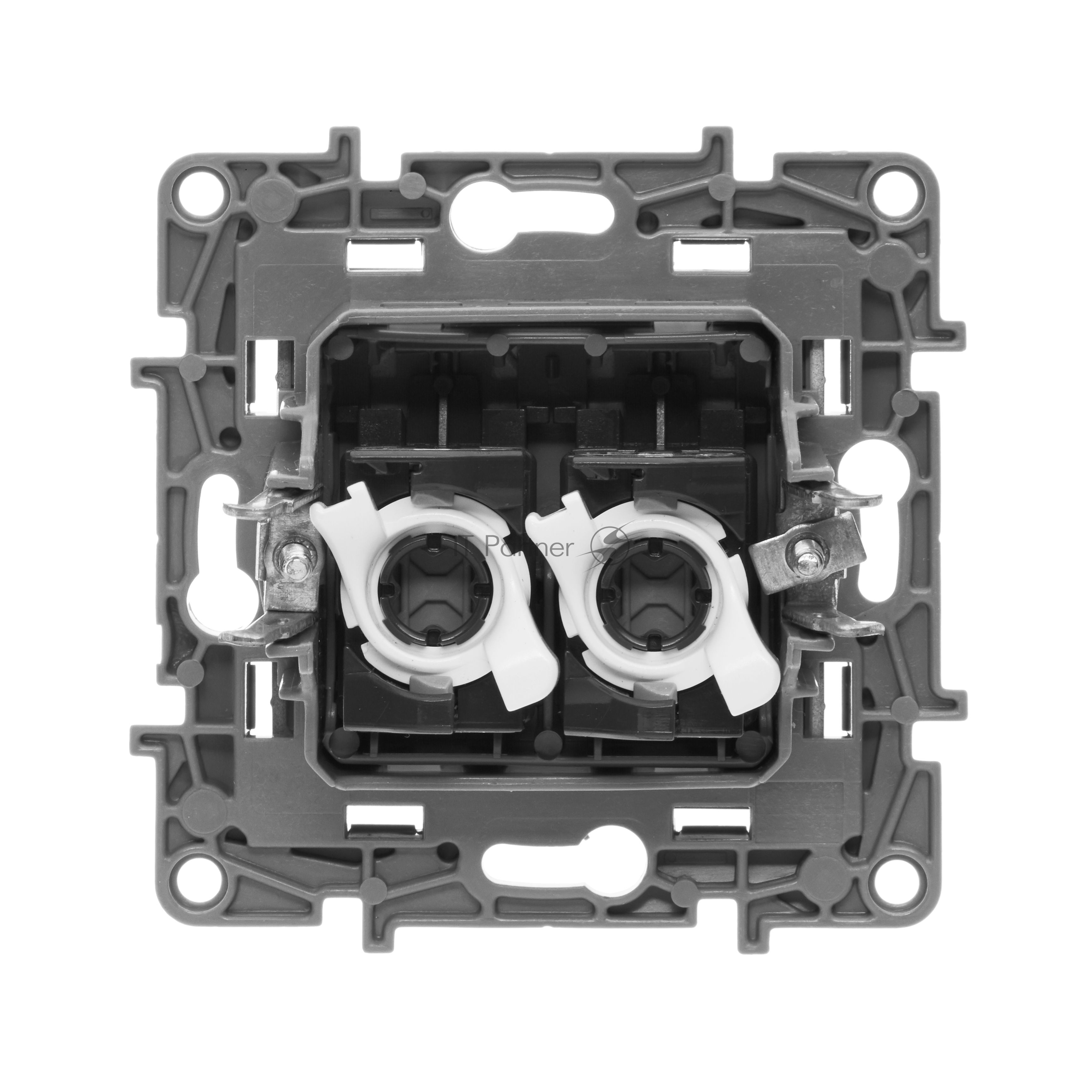 Розетка компьютерная 2-ая RJ45, кат.5е UTP 672655 Legrand Etika Антрацит