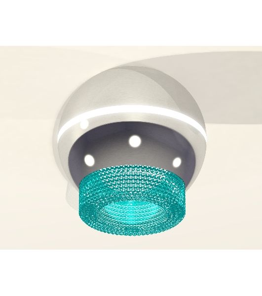 Светильник Ambrella Light XS1104020 PSL/BL серебро полированное/голубой MR16 GU5.3 LED 3W 4200K (C1104, N7194)